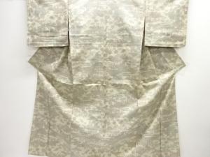 流水に家屋模様織り出し西陣お召単衣着物